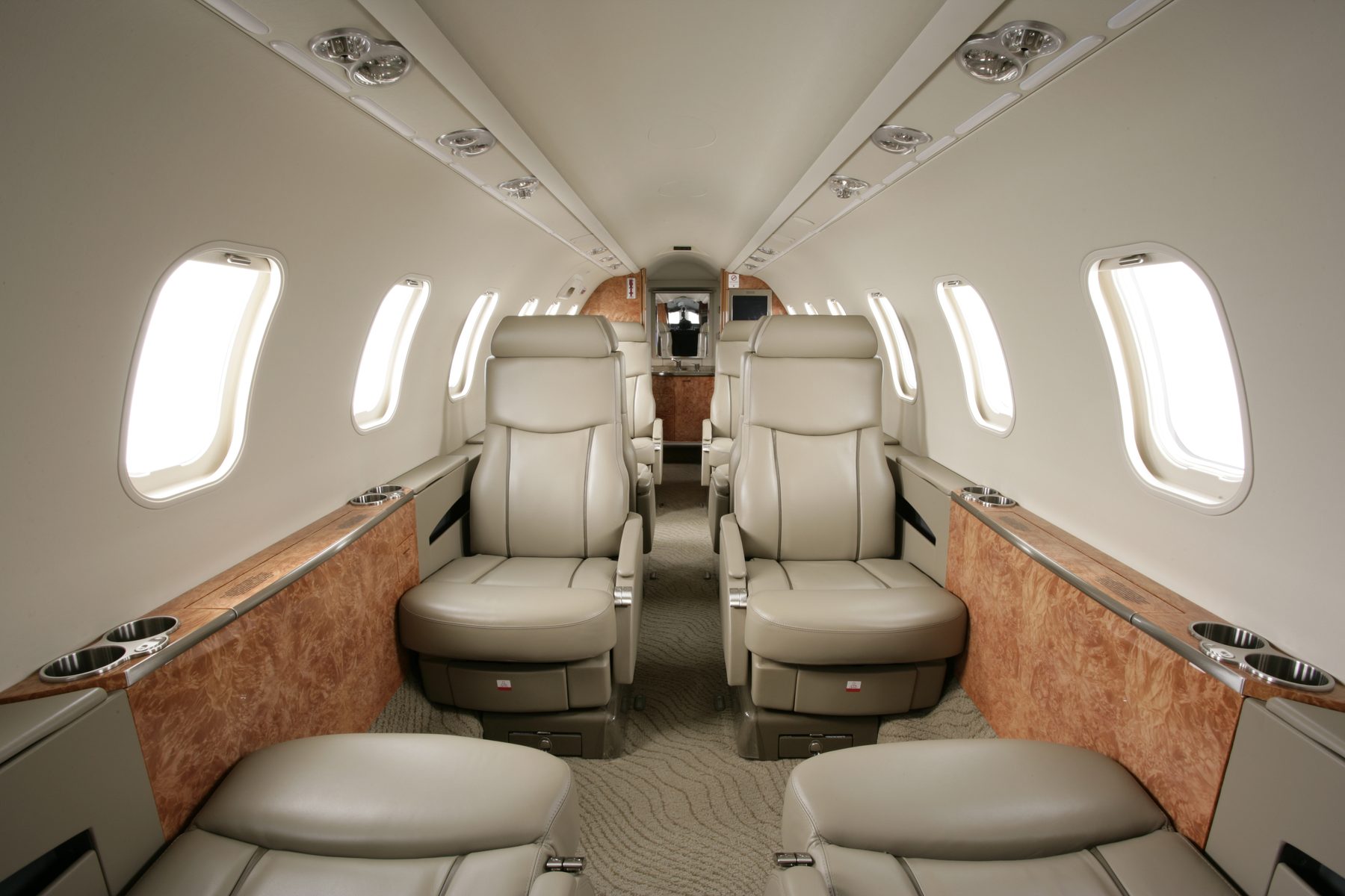 Business jet cabin interior